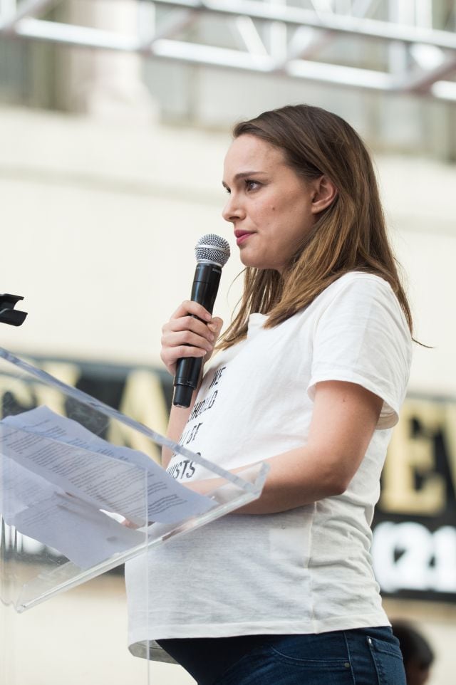 Natalie Portman en la Marcha de las Mujeres de Washington.