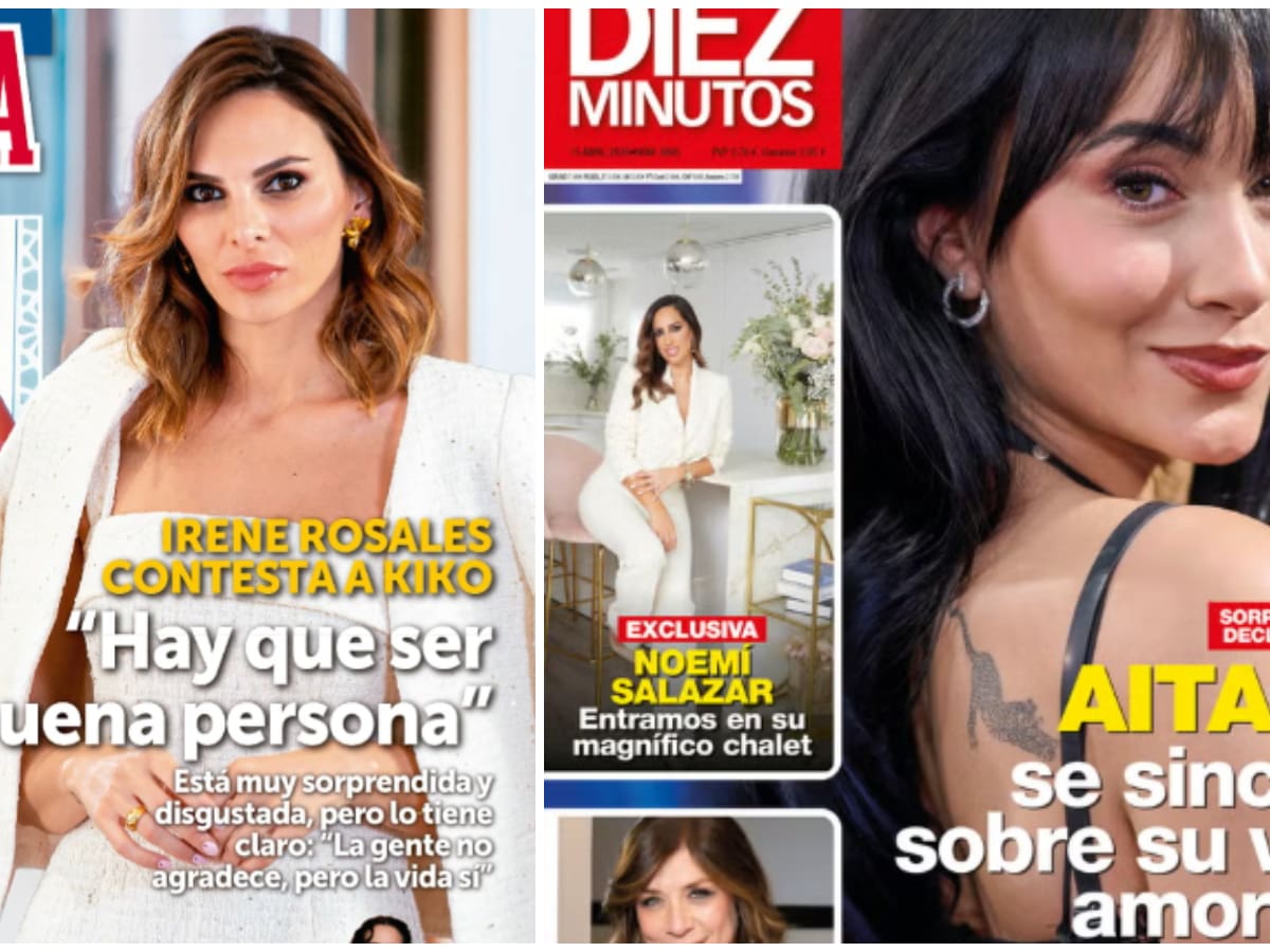 Las portadas de las revistas del corazón de hoy, miércoles 8 de abril: Aitana, Irene Rosales y Noemí Salazar