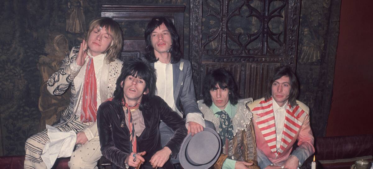 The Rolling Stones en 1968.