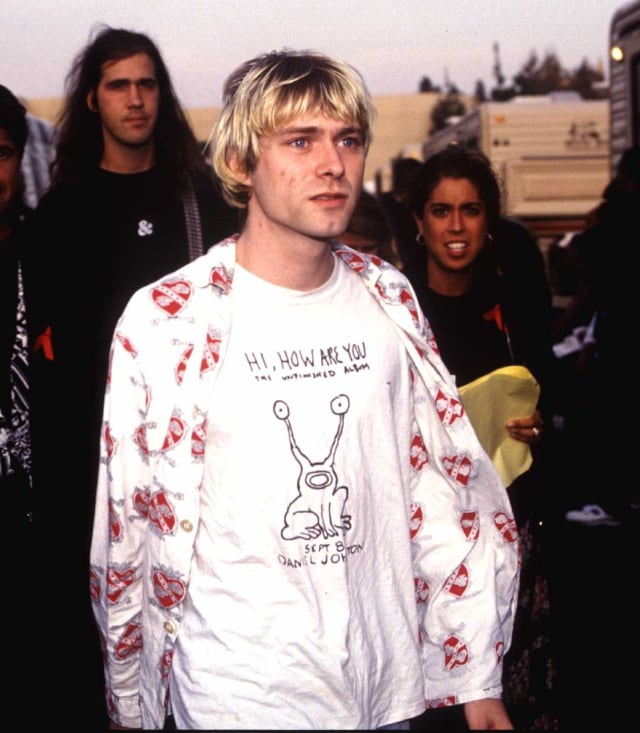 Kurt Cobain en una foto de 1992