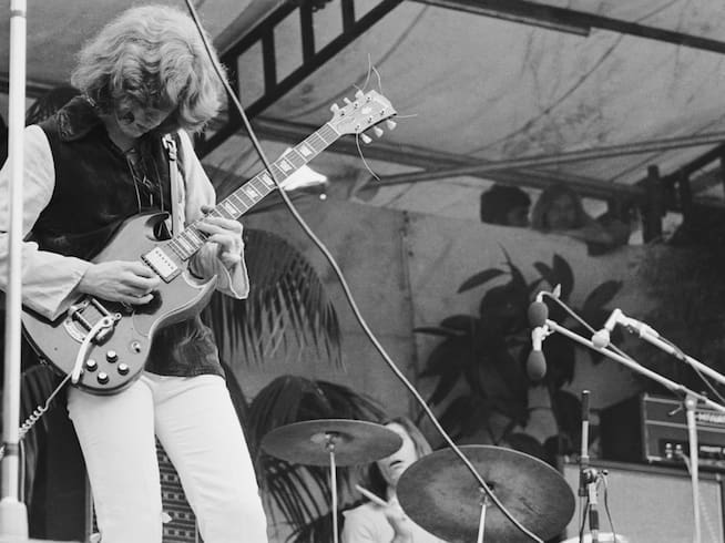 Mick Taylor, tocando con los Rolling Stones enHyde Park