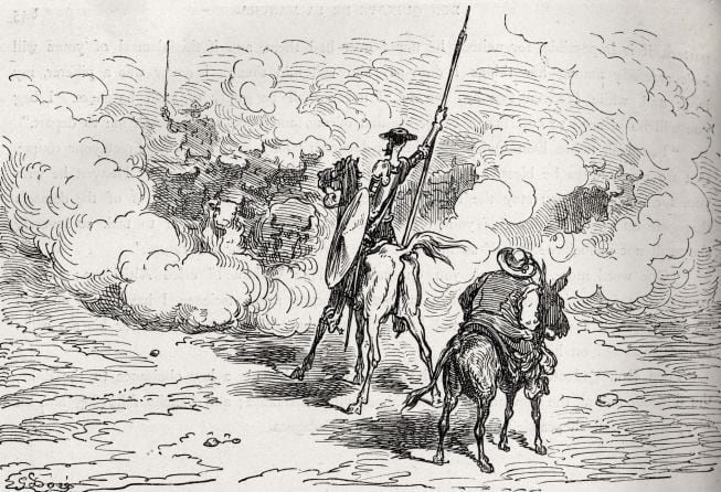 Ilustración de Don Quijote.