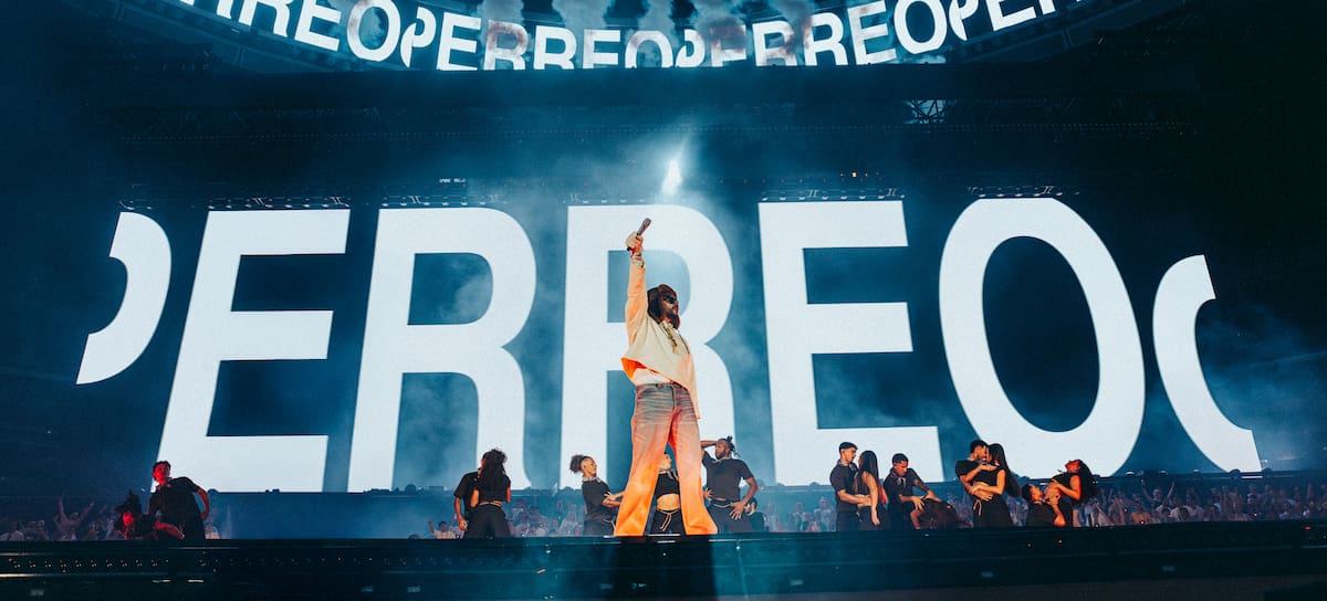 Bad Bunny, en su primer concierto en Madrid 2026.