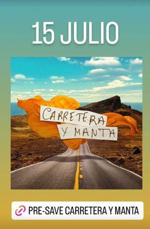 Pablo Alborán vía stories: Portada Carretera y Manta