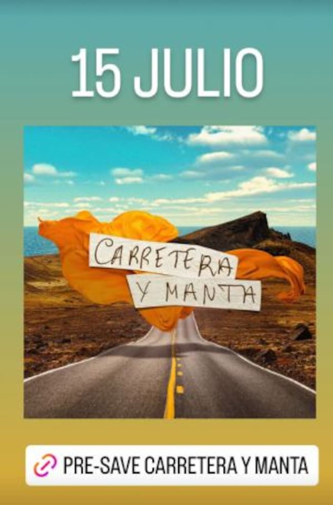 Pablo Alborán vía stories: Portada Carretera y Manta