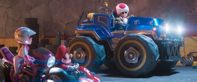 Los karts, como otras cien referencias a la mayoría de juegos de Mario, también están presentes en la película.