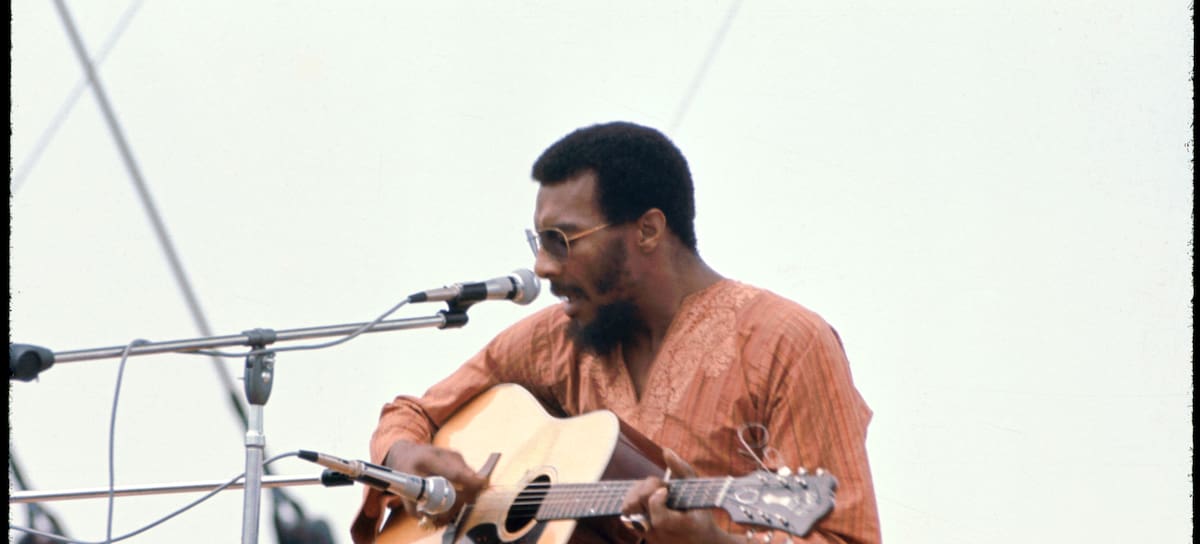 Richie Havens en el Festival de Woodstock, 1969