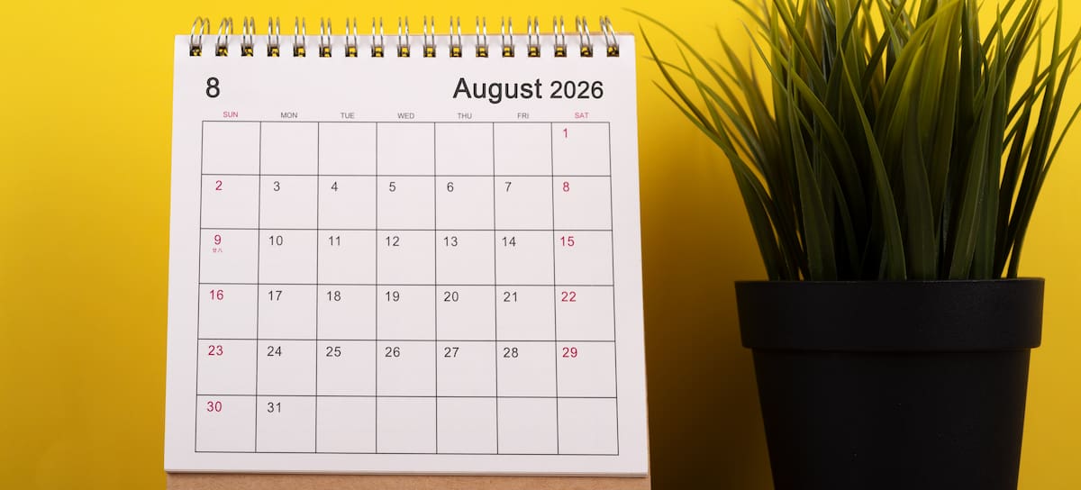 Festivos en agosto 2026.