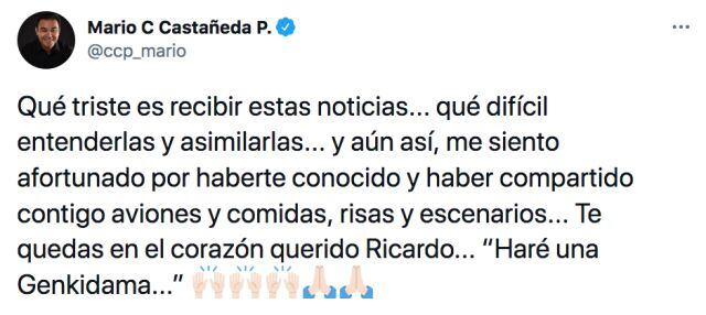 Mario Castañeda se despide de Ricardo Silva