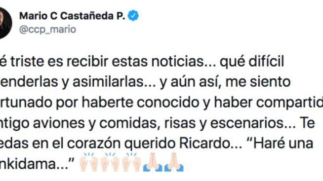 Mario Castañeda se despide de Ricardo Silva