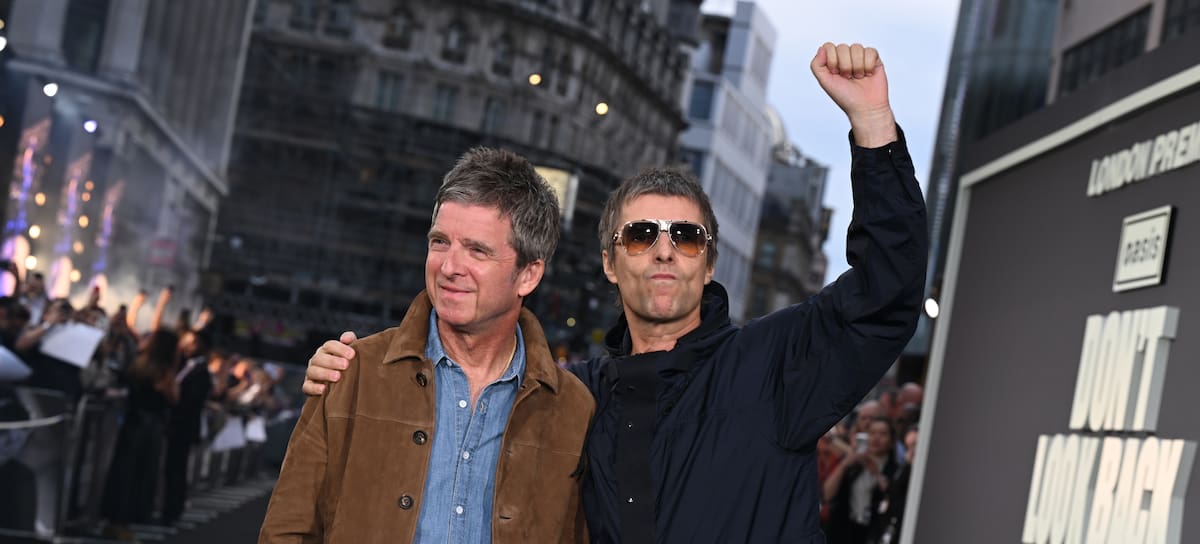 LONDRES, INGLATERRA - 7 DE SEPTIEMBRE: Noel Gallagher y Liam Gallagher asisten al estreno en el Reino Unido de 'Oasis: Don't Look Back In Anger' en Cineworld Leicester Square el 7 de septiembre de 2026 en Londres (Foto de Jeff Spicer/Getty Images para The Walt Disney Company Limited).