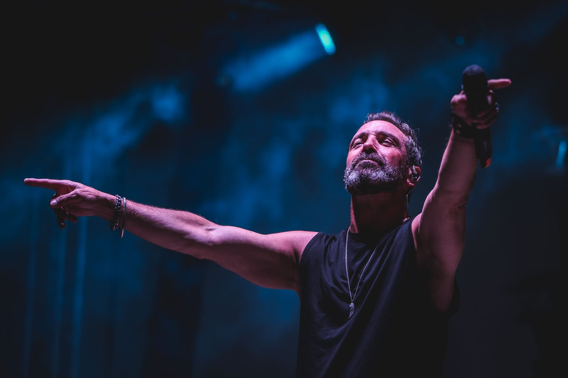 Jordi de OBK en pleno Concierto LOS40 Classic Pandorga 2024