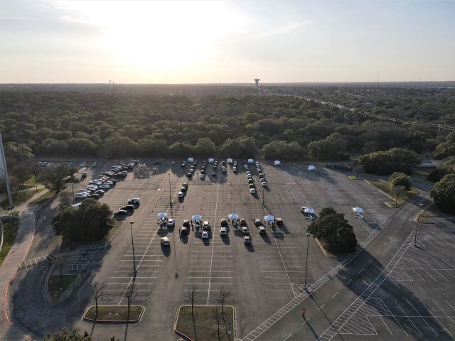 Centro de vacunación en Texas