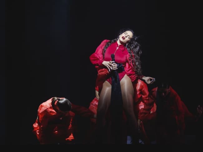 Rosalía, durante su concierto en Barcelona.