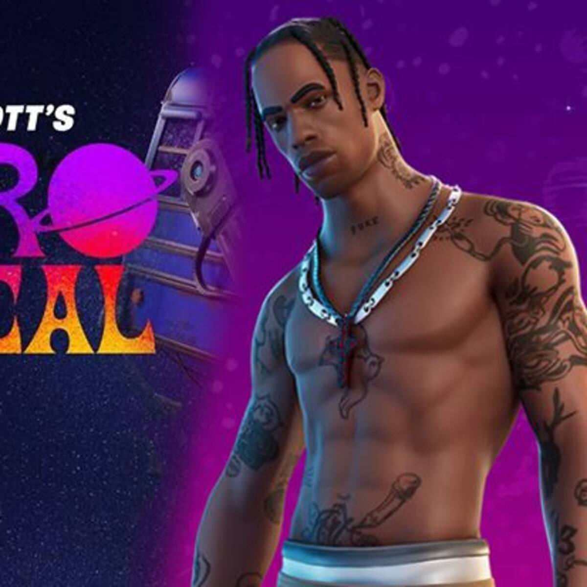 Travis Scott realizará concierto en Fortnite