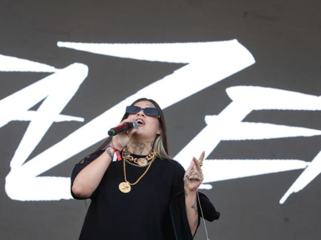 Ptazeta, durante su actuación en Boombastic.