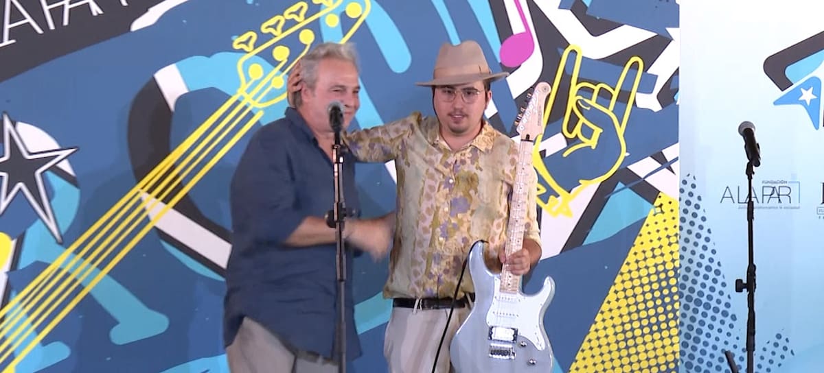 David Summers y su hijo Dani en la presentación del projecto Rock A La Par.