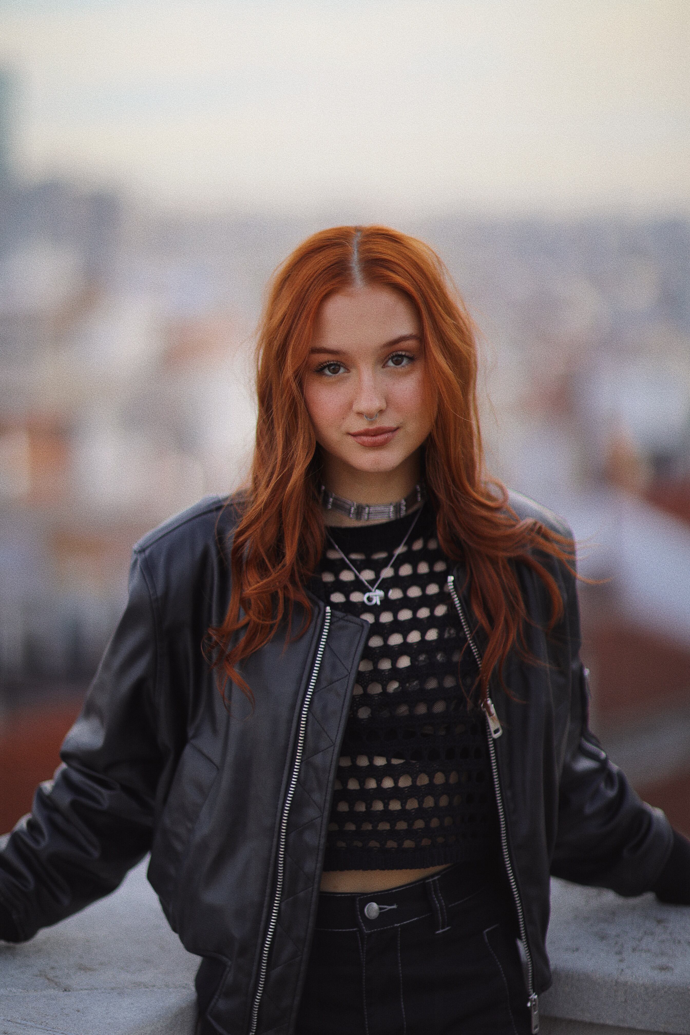 Ruslana, una de las más rutilantes estrellas de OT 2023, posó así en la terraza de LOS40, después de su entrevista en Anda Ya en febrero de 2024.