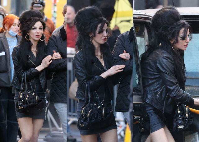 Marisa Abela en el set de &#039;Back to Black&#039;.