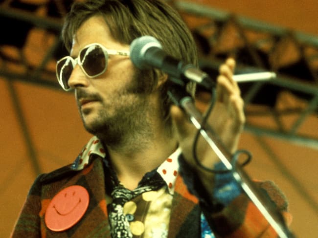 Eric Clapton durante su gira estadounidense de 1974