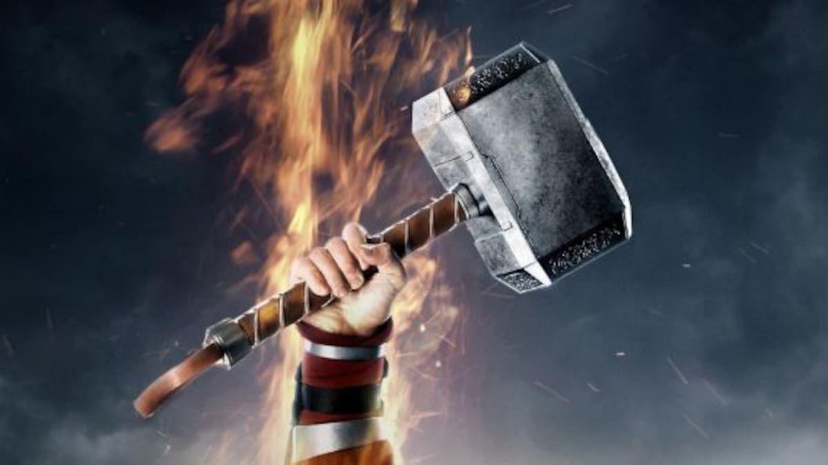 Fan de Thor creó un martillo que solo él puede levantar