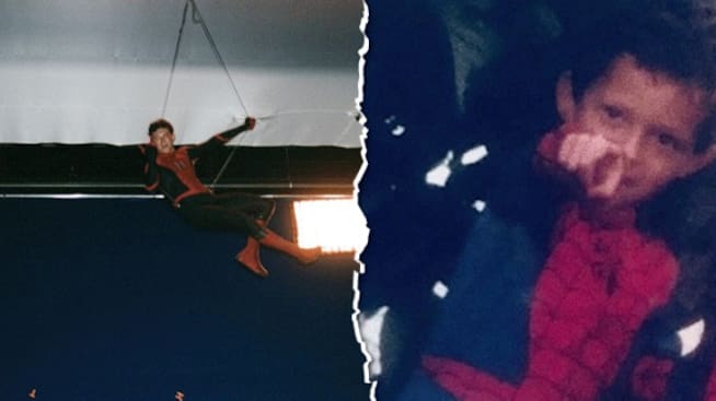 Zendaya comparte inédita foto de Tom Holland de niño y disfrazado de Spiderman