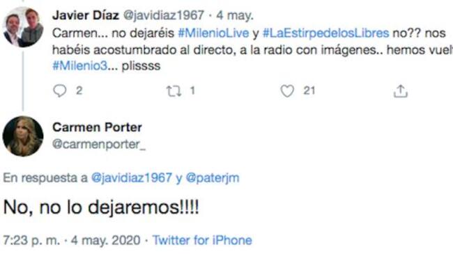 La respuesta de Carmen Porter