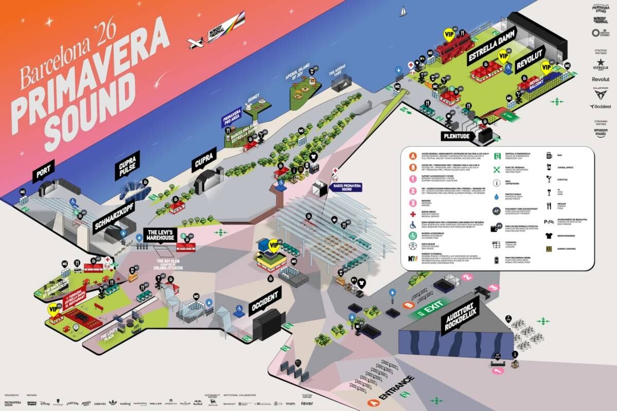 Mapa del recinto del Primavera Sound.