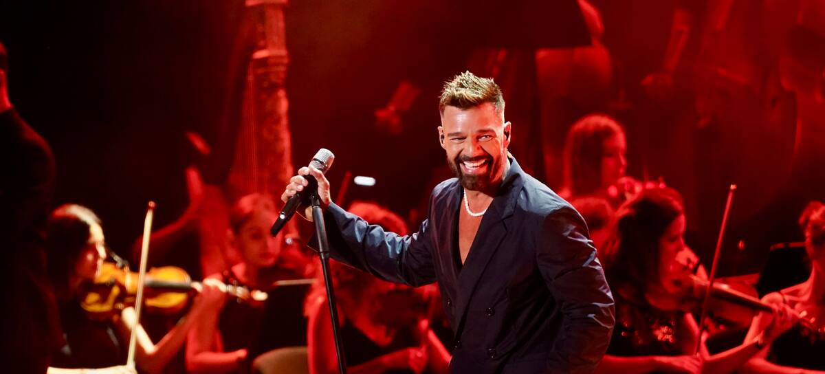 Ricky Martin durante un concierto en Marbella este verano.