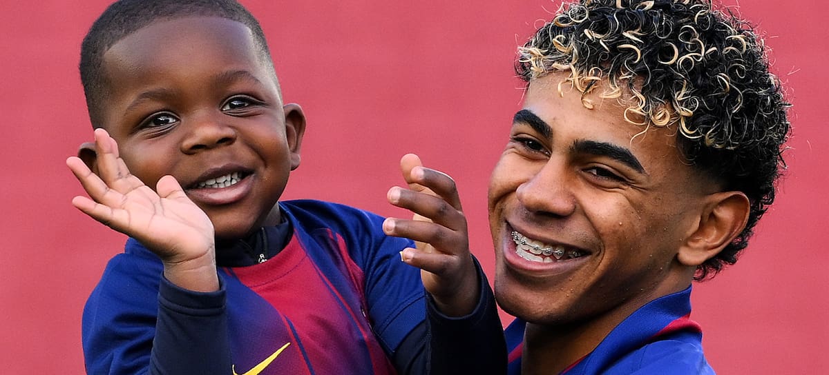Keyne y Lamine Yamal en el Camp Nou