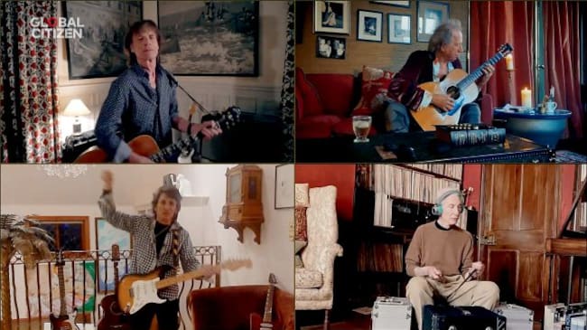 Actuación de The Rolling Stones durante el concierto 'One World Together At Home'.