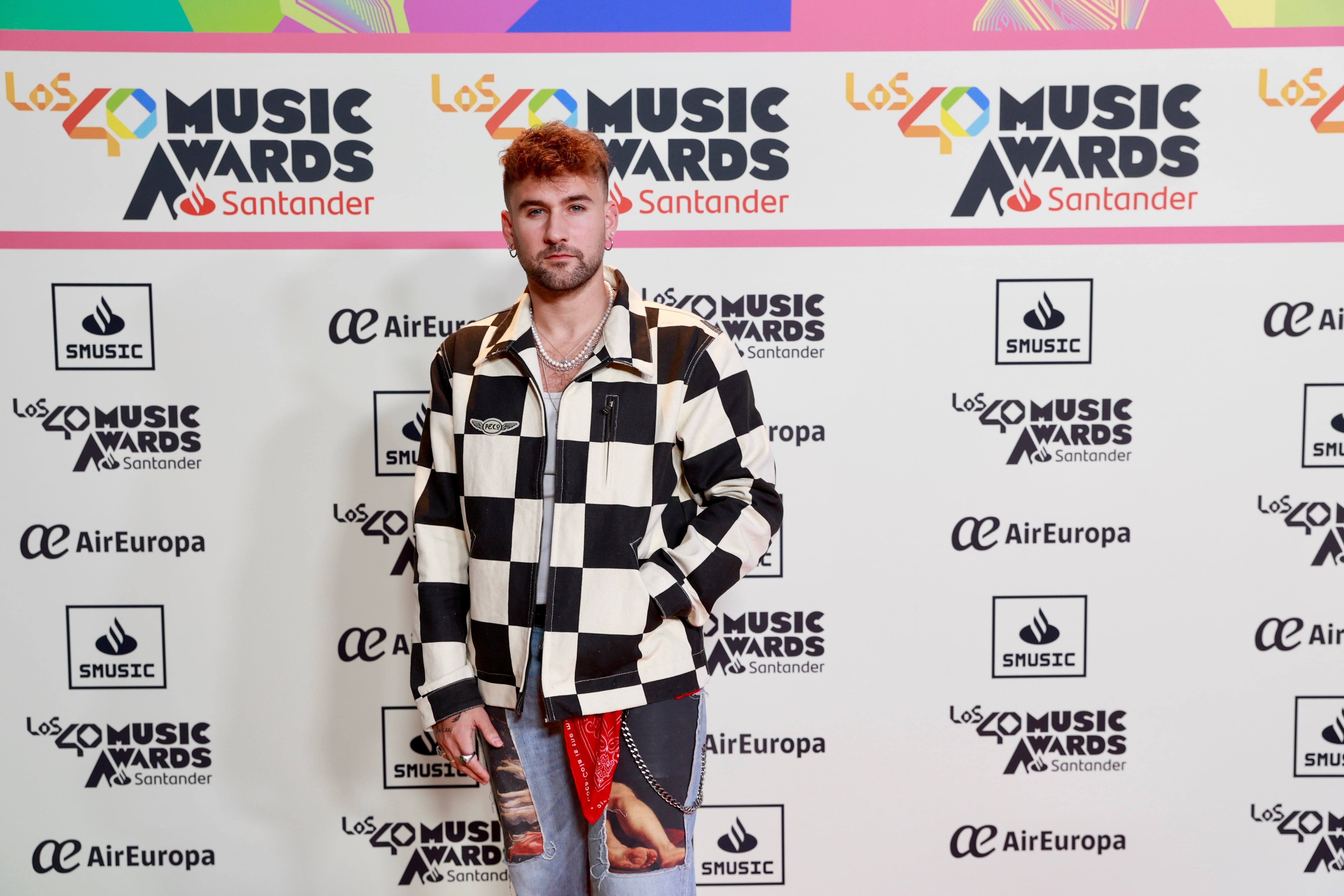 Dani Fernández, en la cena de nominados de LOS40 Music Awards Santander 2023