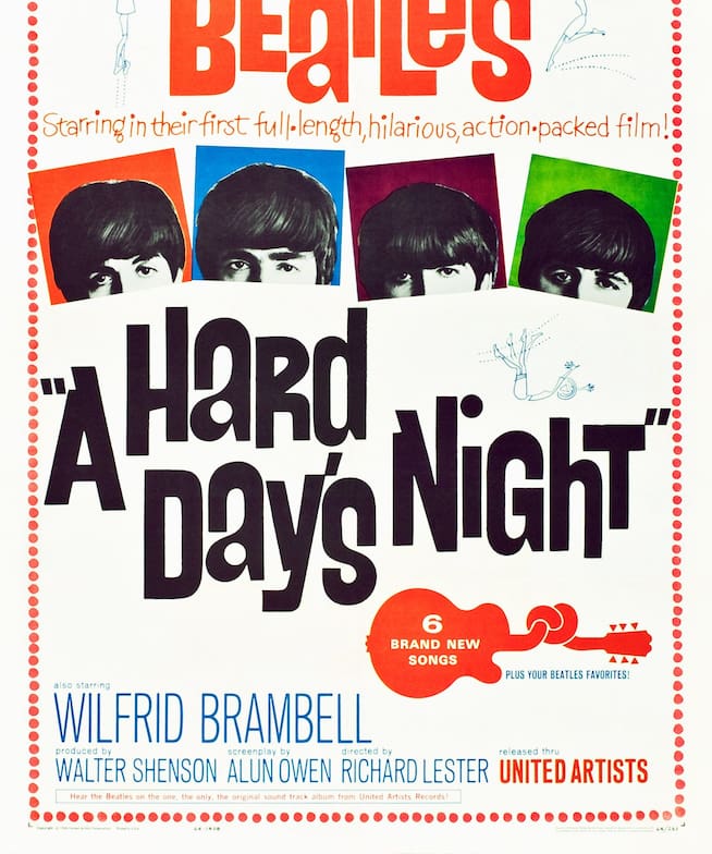 Póster de &#039;A Hard Day&#039;s Night&#039;