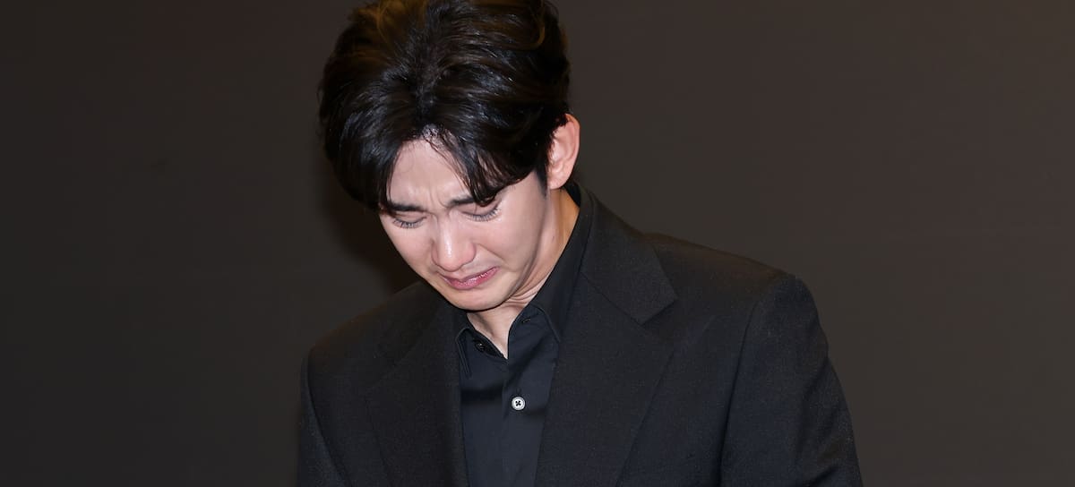 Kim Soo-Hyun, en la rueda de prensa para dar explicaciones.