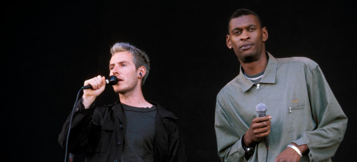 Massive Attack en el teatro Luna, en Bruselas, Bélgica, 28 de mayo de 1995.