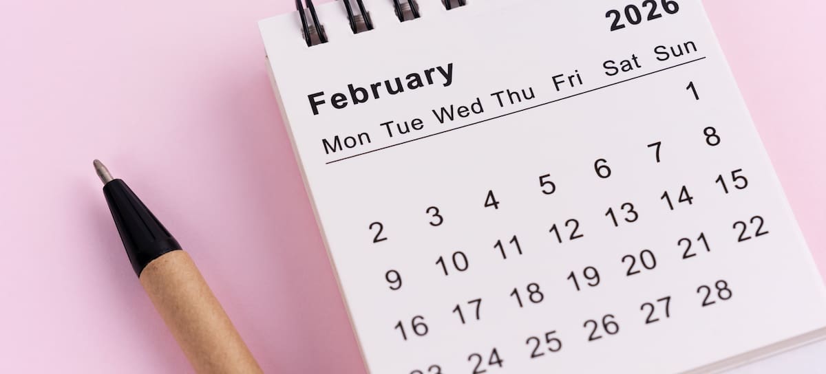 Calendario febrero 2026