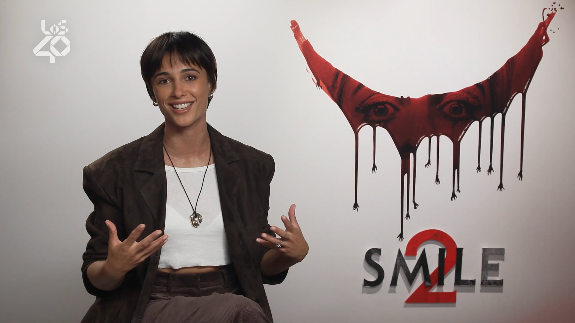 Naomi Scott, protagonista de &#039;Smile 2&#039;, en su entrevista con LOS40. / LOS40