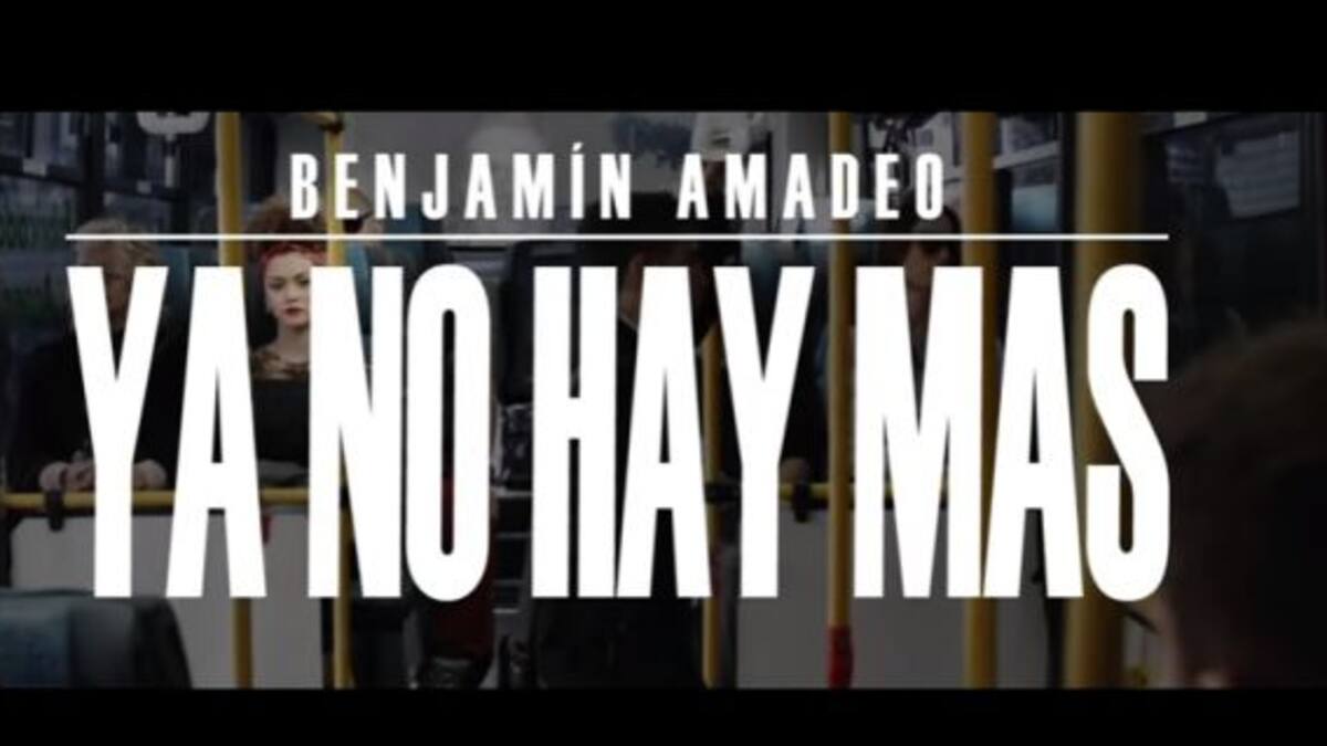Benjamín Amadeo presentó el video de "Ya no hay más"