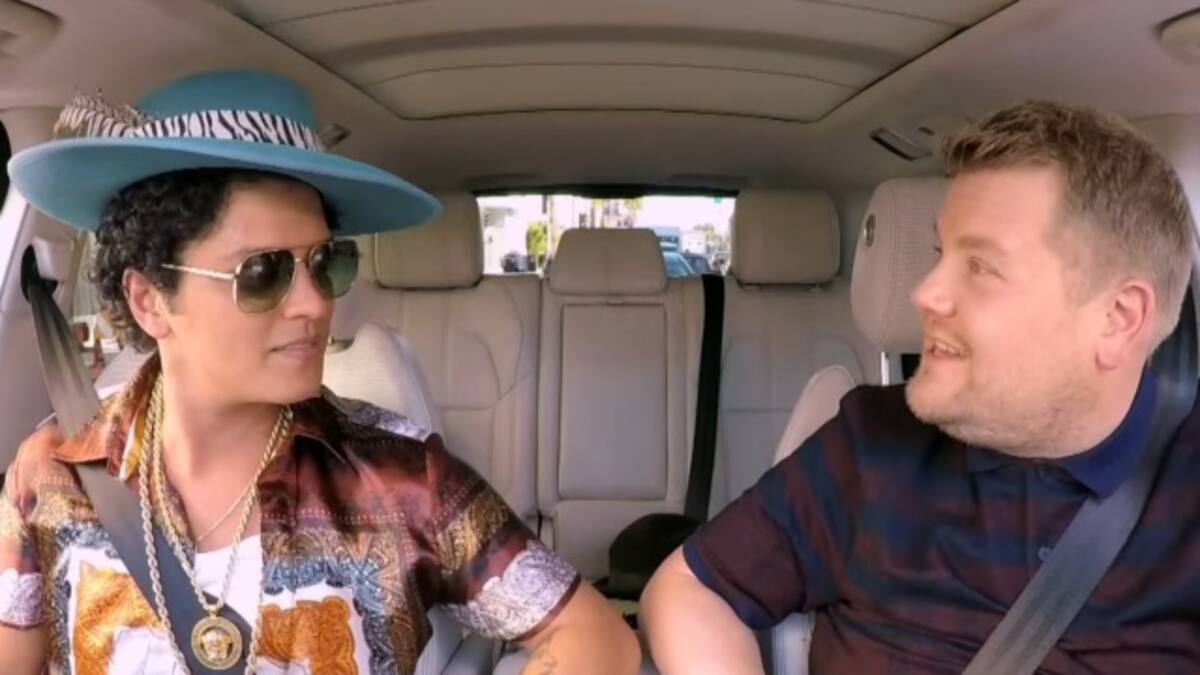 ¡Bruno Mars descontroló el Carpool Karaoke!