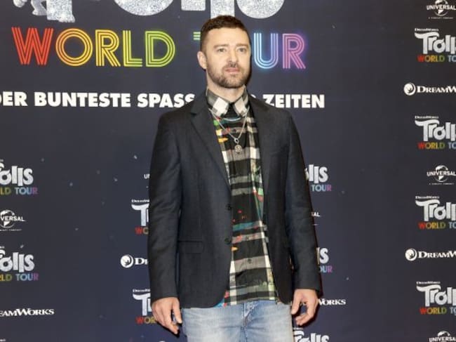 Justin Timberlake en el estreno de Trolls