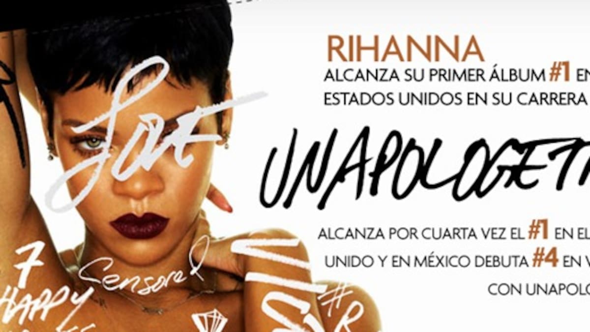 ¡Rihanna alcanza su primer #1 con el álbum 'UNAPOLOGETIC' en el chart Top 200 de Billboard!