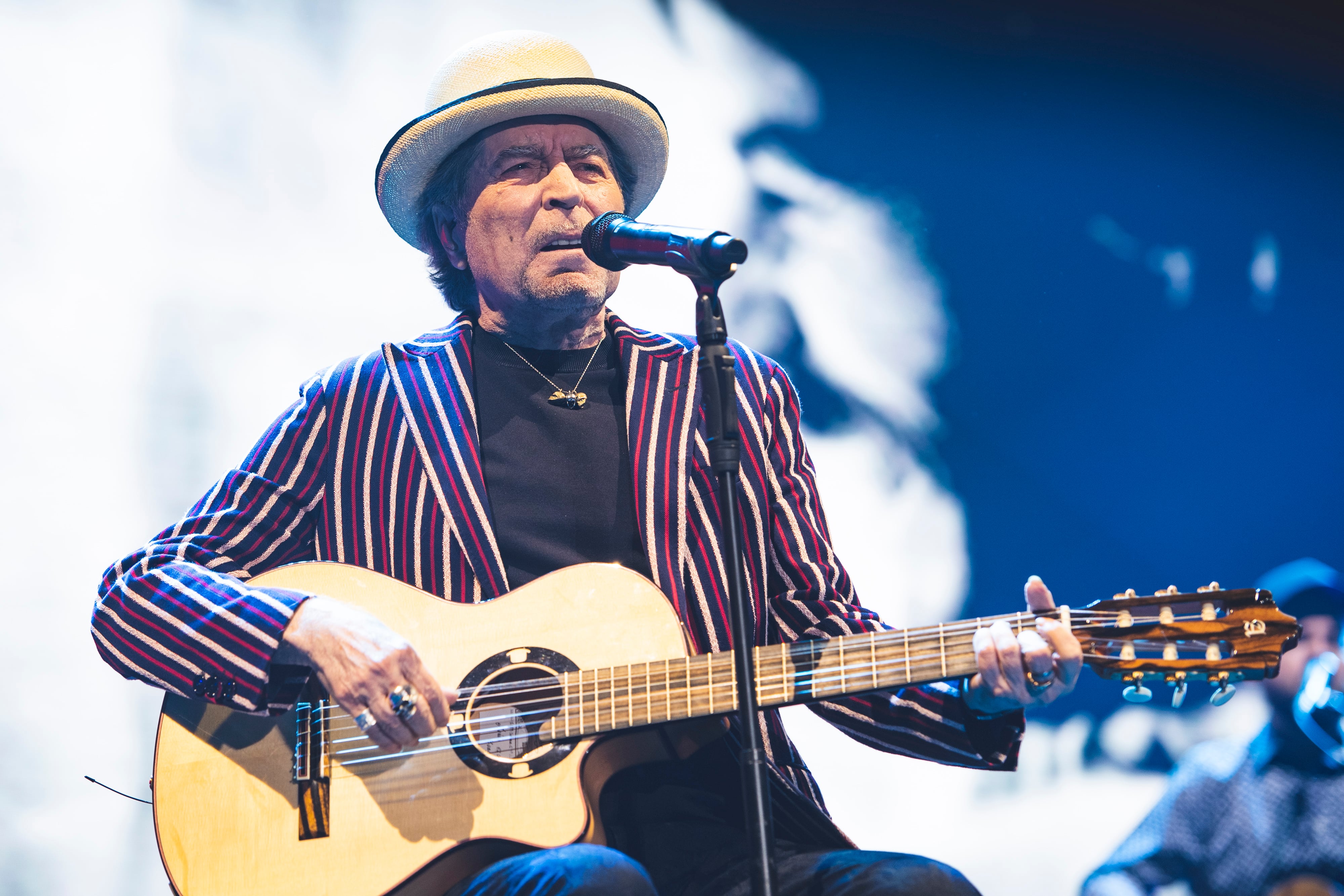 Joaquín Sabina durante el concierto que ofreció en Madrid el pasado 23 de mayo.