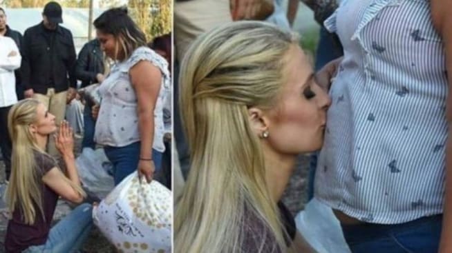 La socialité no se dio cuenta de que la mujer a la que le dio un beso en la barriga no estaba embarazada