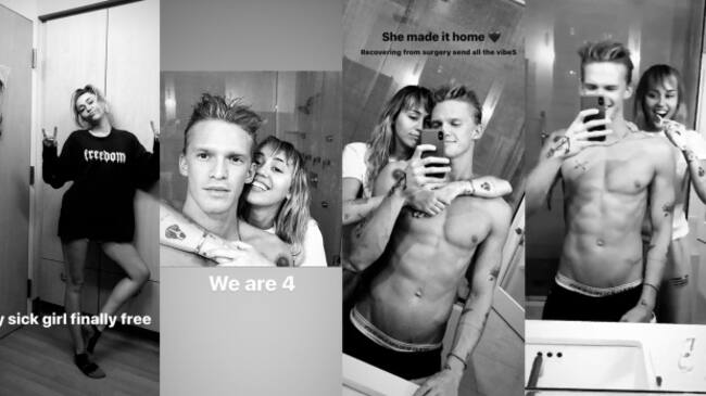 Miley Cyrus y Cody Simpson muestran su amor en redes sociales