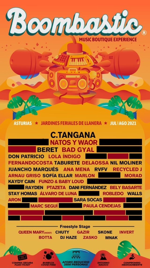 El cartel del primer festival con burbuja COVID-free en España