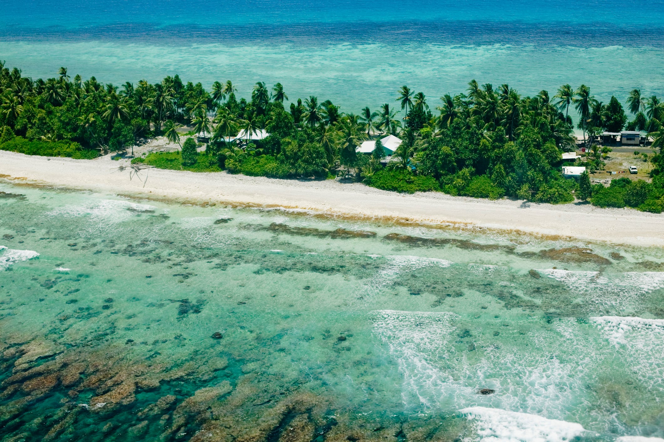 El nivel del mar en Tuvalu no supera los dos metros.