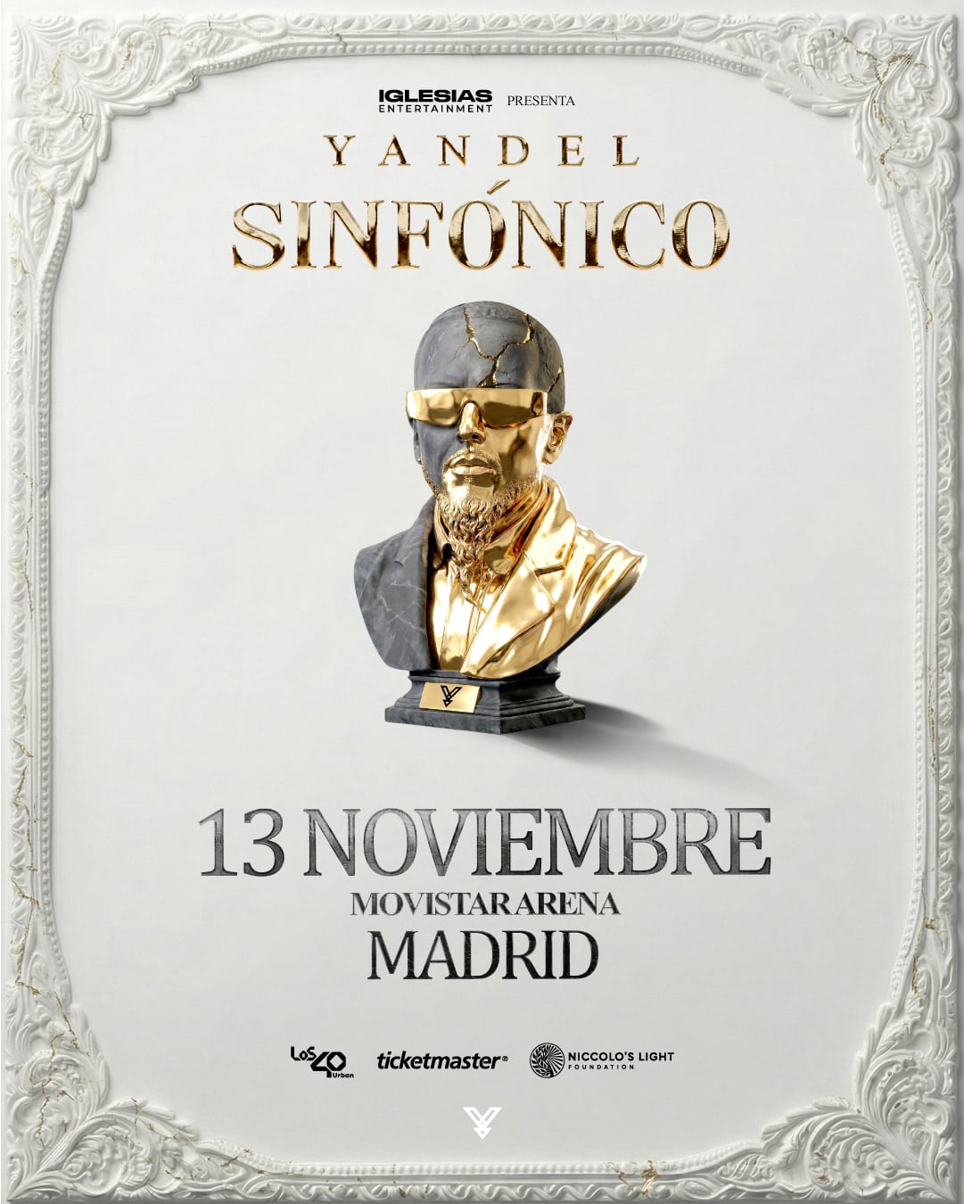 Yandel anuncia el cuarto concierto 'Sinfónico' para el 13 de noviembre en el Movistar Arena de Madrid