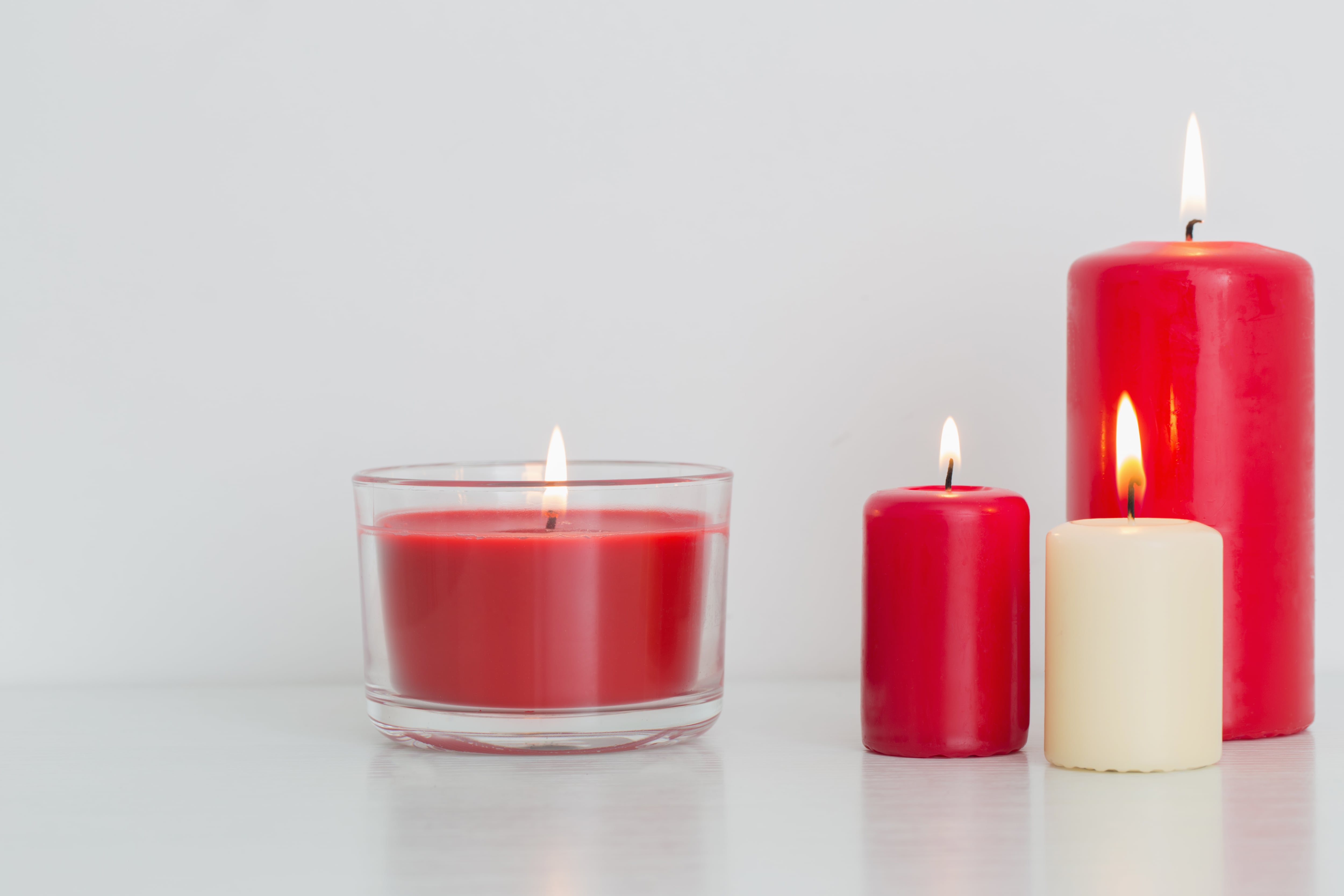 Velas rojas para atraer al amor.