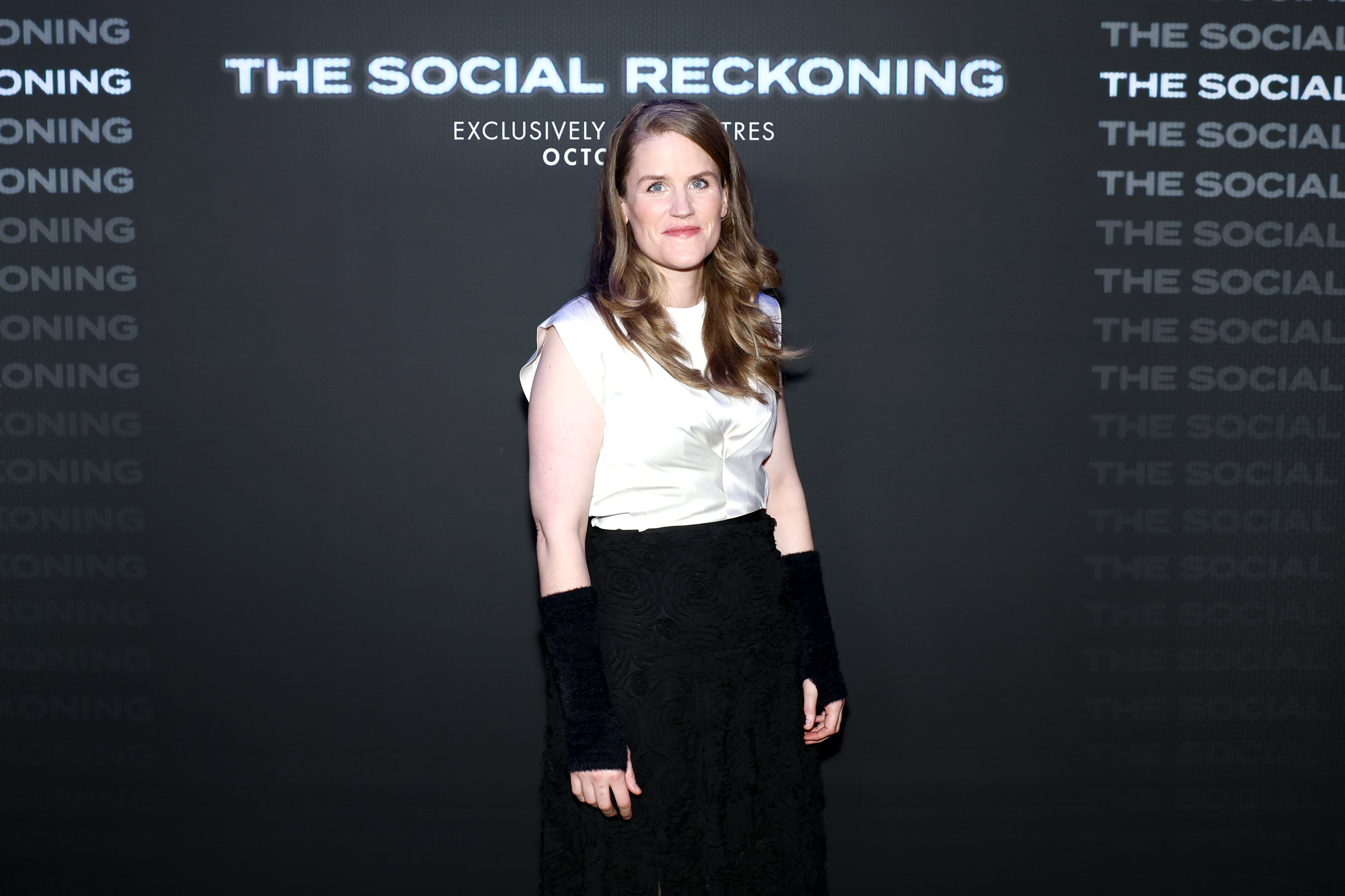 Frances Haugen en la première neoyorquina de 'El precio de la red' en 2026. / Arturo Holmes/WireImage