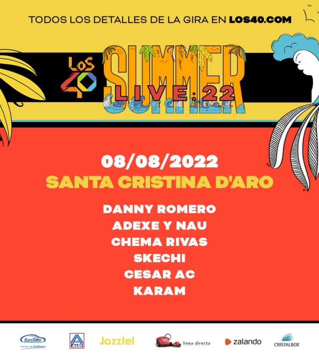 LOS40 Summer Live 2022 en Santa Cristina D&#039;Aro: fechas y artistas.